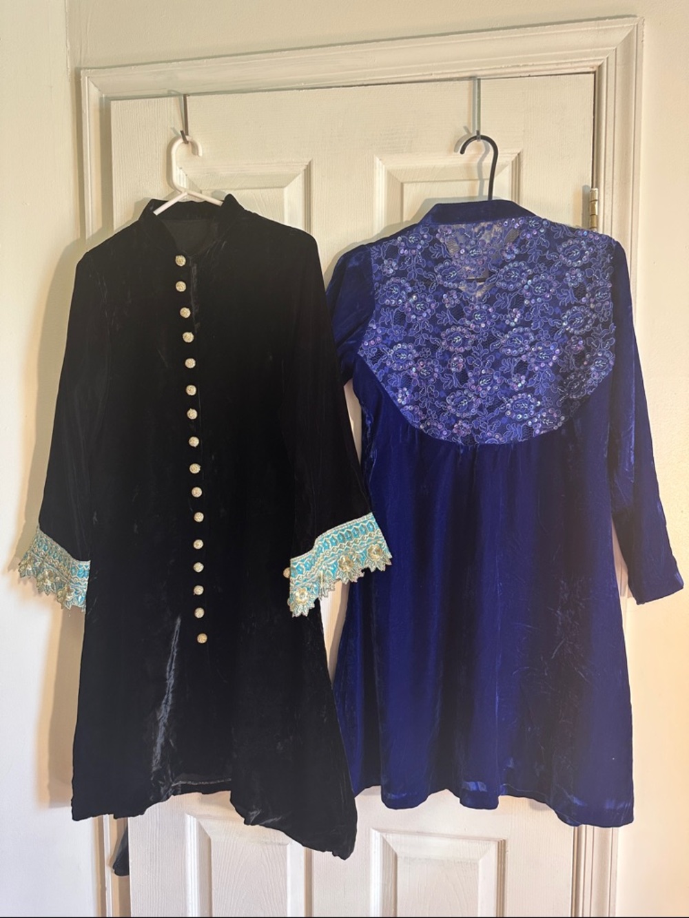 2 velvet dresses
